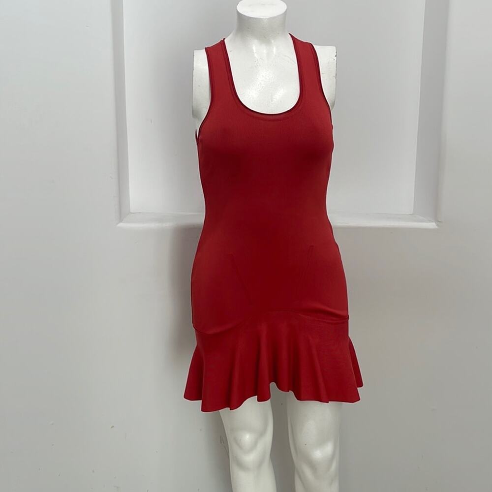 Carven  Sleeveless Fitted Peplum Hem Bandage Mini Dress Size L